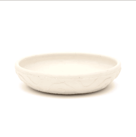 Murran Embossed Terracotta Fruit Bowl (Color: White)